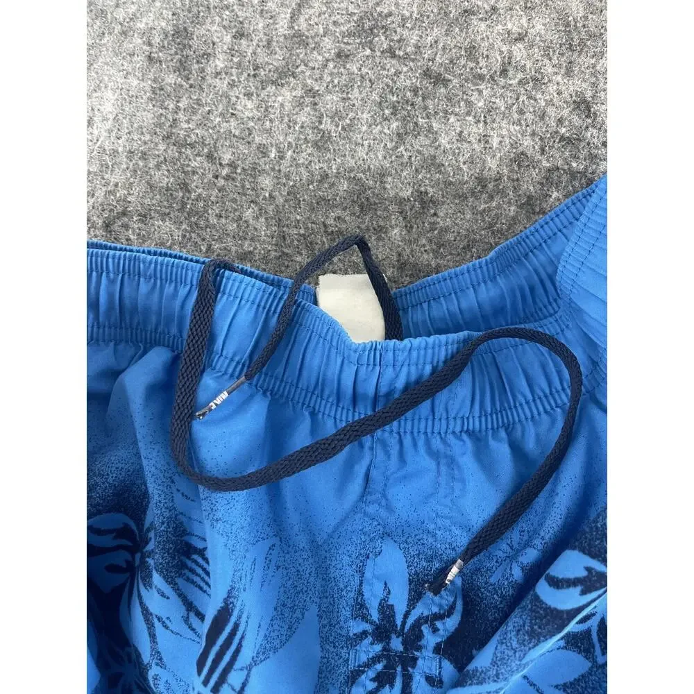 Nike Swim Trunks Mens Shorts Medium Blue Floral Board Shorts Stretch Beach N246